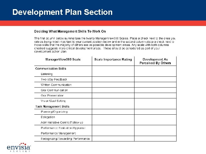 Development Plan Section 