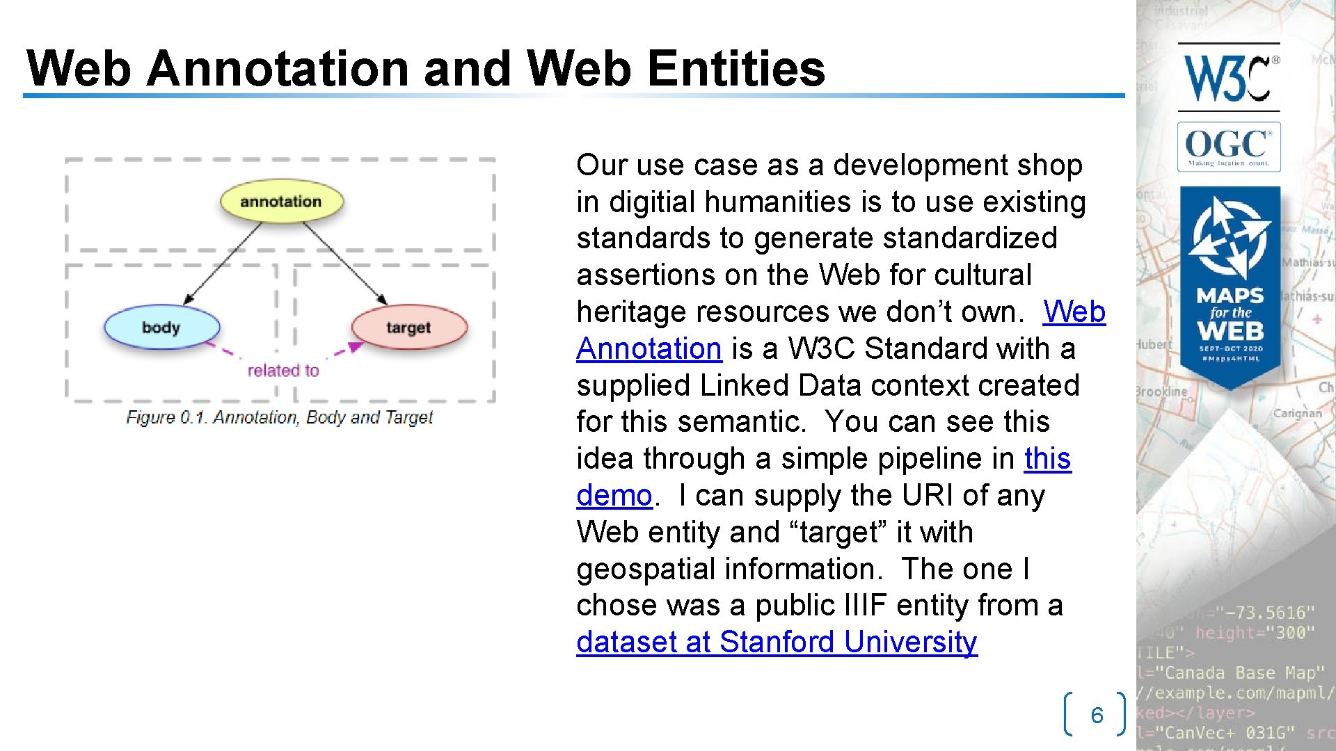 Web Annotation and Web Entities Our use case as a development shop in digitial