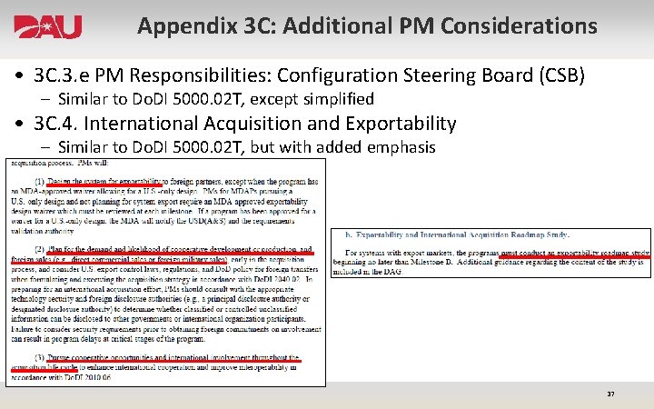 Appendix 3 C: Additional PM Considerations • 3 C. 3. e PM Responsibilities: Configuration