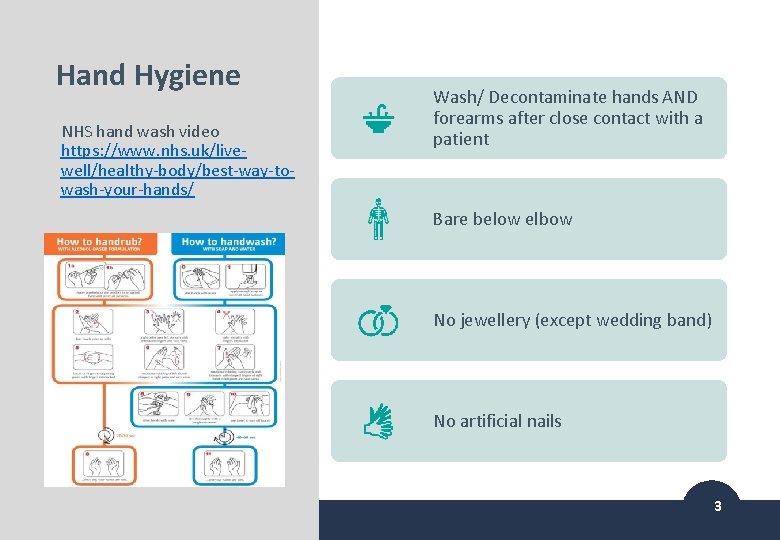 Hand Hygiene NHS hand wash video https: //www. nhs. uk/livewell/healthy-body/best-way-towash-your-hands/ Wash/ Decontaminate hands AND