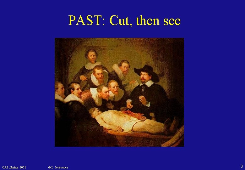 PAST: Cut, then see CAS, Spring 2001 © L. Joskowicz 3 