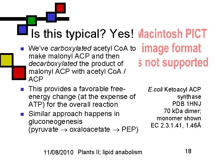 Is this typical? Yes! n n n We’ve carboxylated acetyl Co. A to make