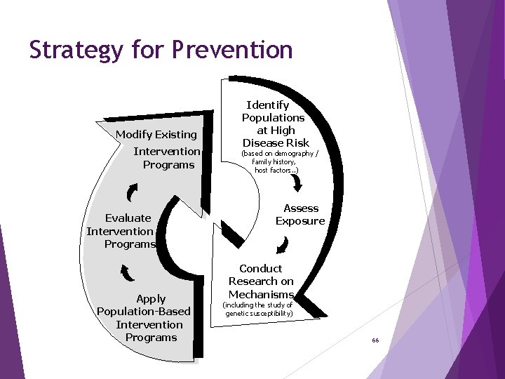 Strategy for Prevention Modify Existing Intervention Programs Evaluate Intervention Programs Apply Population-Based Intervention Programs