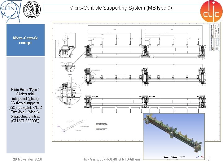 Micro-Controle Supporting System (MB type 0) Micro-Controle concept Main Beam Type 0 Girders with