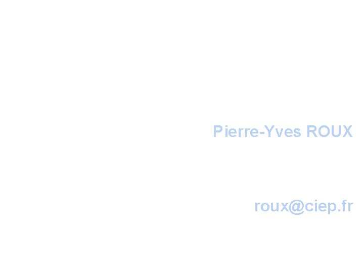Pierre-Yves ROUX responsable de l’unité Expertises et Projets Département Langue française roux@ciep. fr 