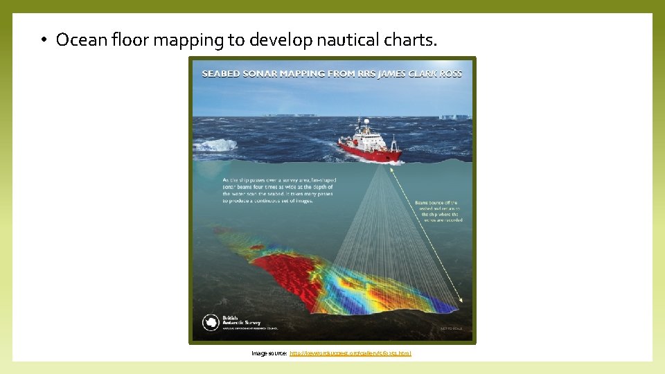  • Ocean floor mapping to develop nautical charts. Image source: http: //keywordsuggest. org/gallery/563351.