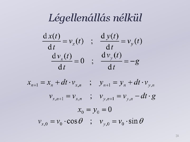 Légellenállás nélkül 31 