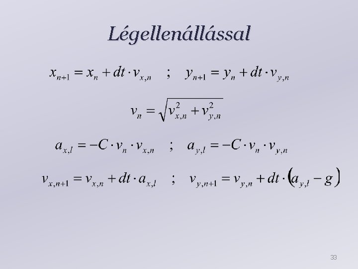 Légellenállással 33 