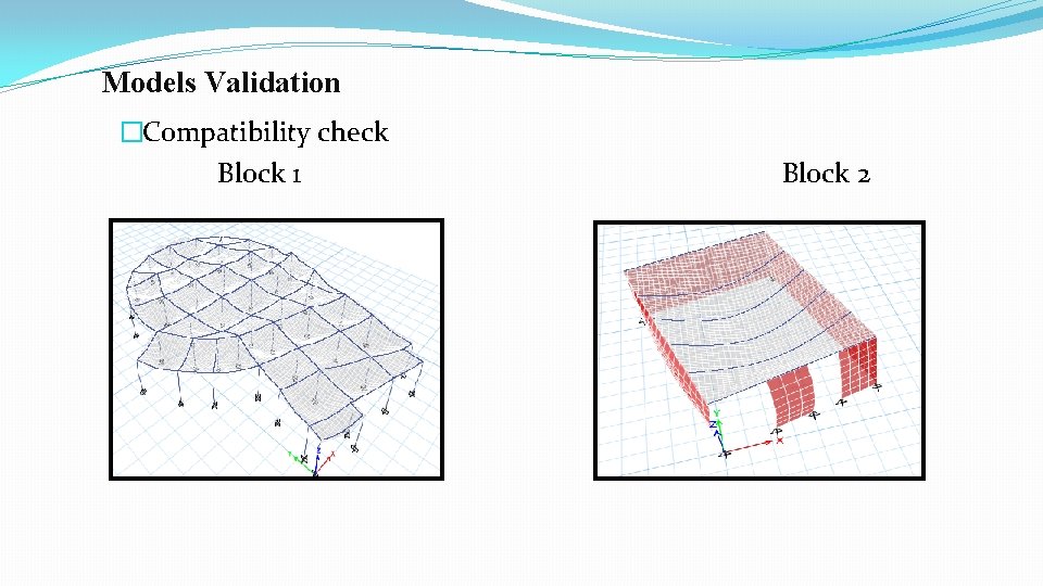 Models Validation �Compatibility check Block 1 Block 2 
