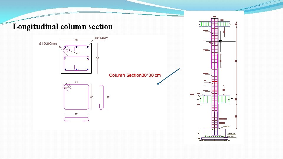 Longitudinal column section 