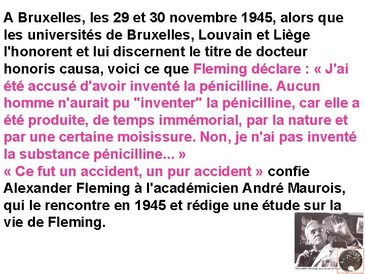 A Bruxelles, les 29 et 30 novembre 1945, alors que les universités de Bruxelles,