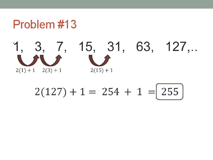 Problem #13 • 