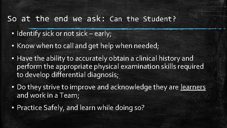 So at the end we ask: Can the Student? ▪ Identify sick or not