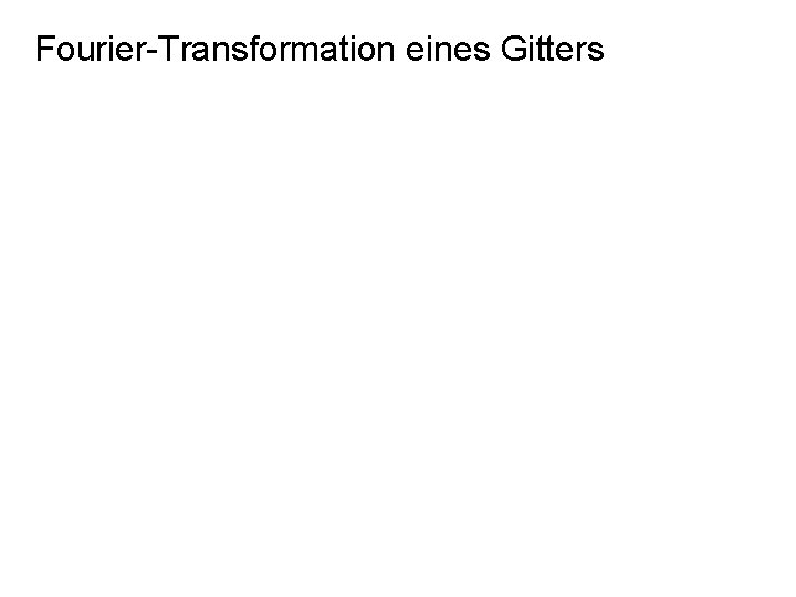 Fourier-Transformation eines Gitters 