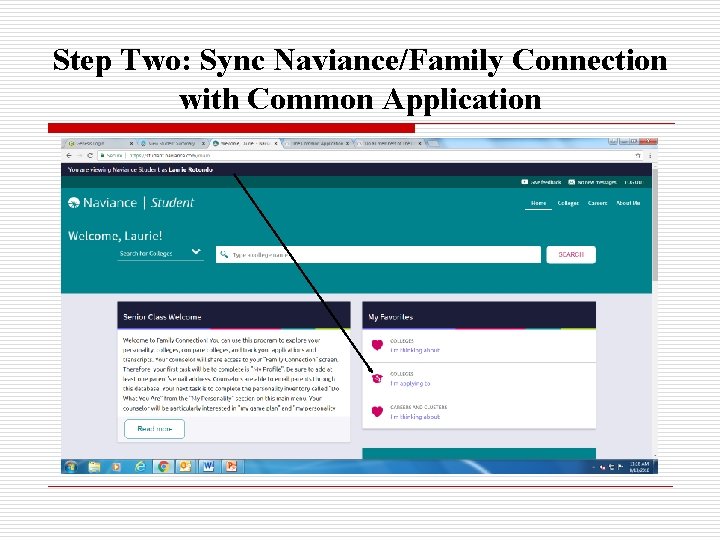 Step Two: Sync Naviance/Family Connection with Common Application 