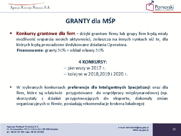 GRANTY dla MŚP § Konkursy grantowe dla firm - dzięki grantom firmy lub grupy