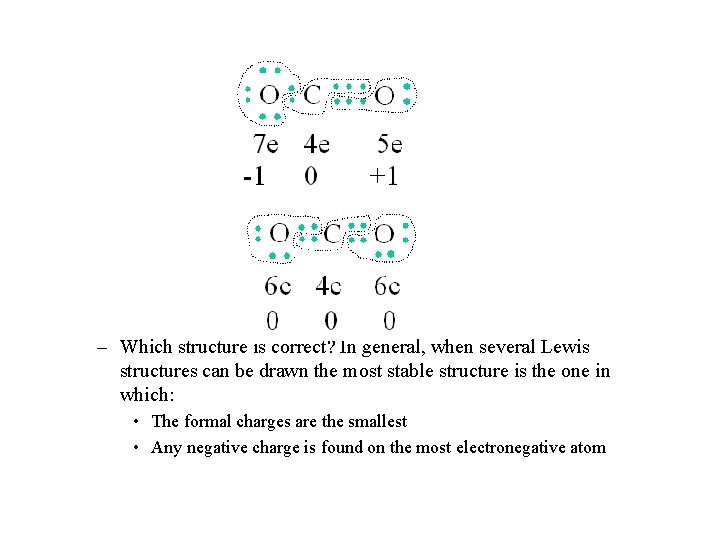 – Which structure is correct? In general, when several Lewis structures can be drawn
