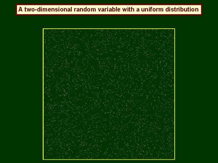 A two-dimensional random variable with a uniform distribution 