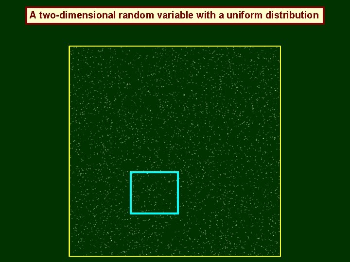 A two-dimensional random variable with a uniform distribution 