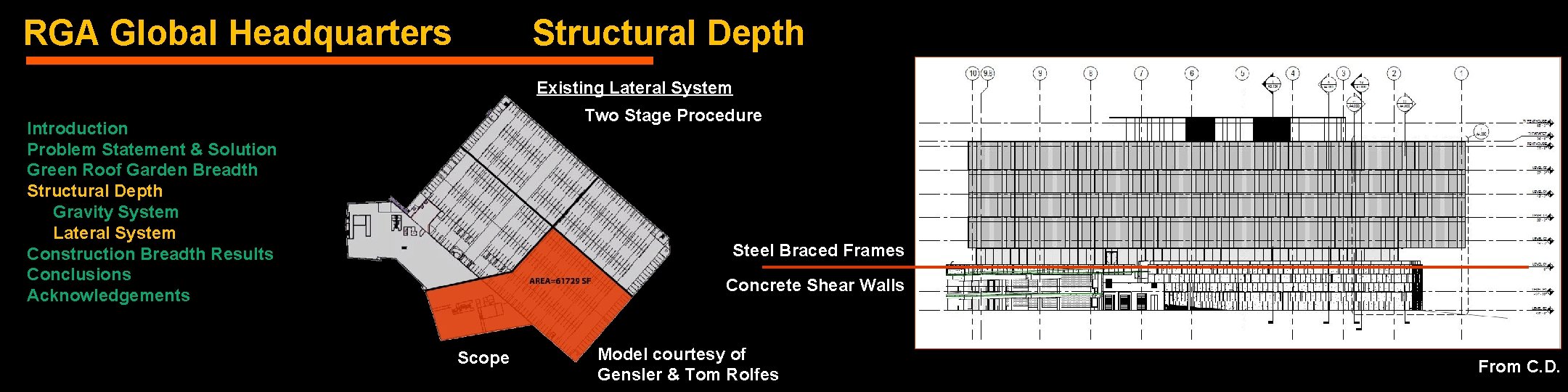 RGA Global Headquarters Structural Depth Existing Lateral System Two Stage Procedure Introduction Problem Statement