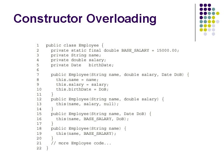 Constructor Overloading 