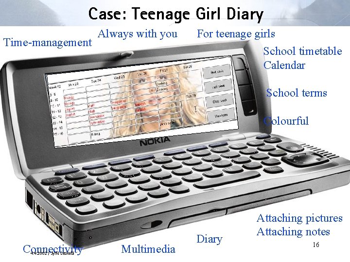 Case: Teenage Girl Diary Time-management Always with you For teenage girls School timetable Calendar