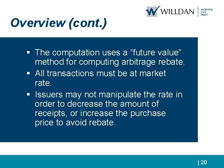 Overview (cont. ) § The computation uses a “future value” method for computing arbitrage