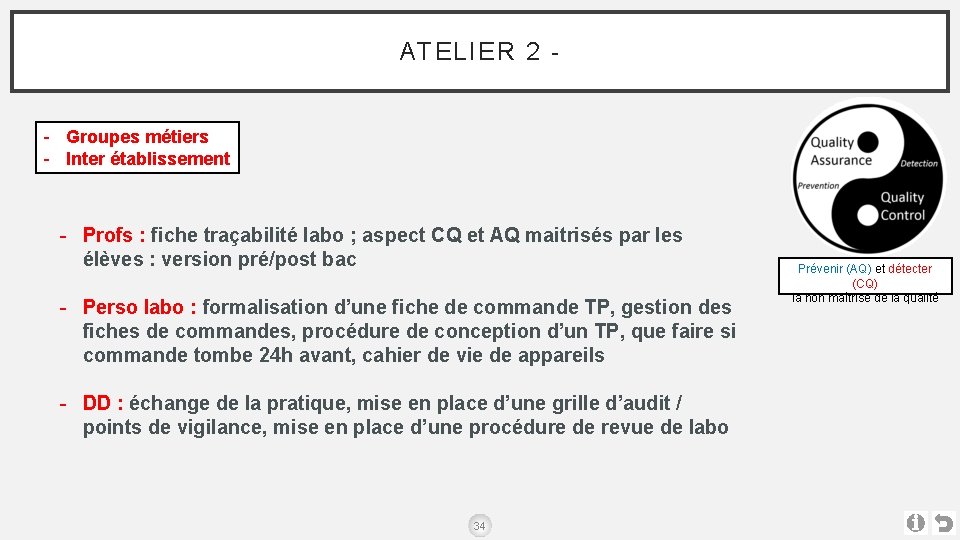 ATELIER 2 - Groupes métiers - Inter établissement - Profs : fiche traçabilité labo