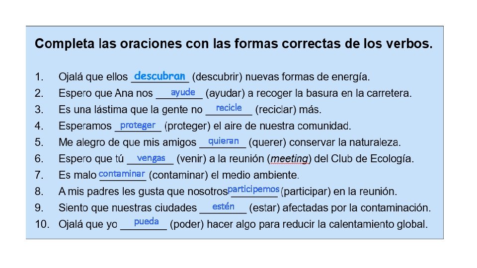 ayude recicle proteger quieran vengas contaminar participemos estén pueda 
