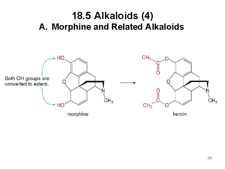 18. 5 Alkaloids (4) A. Morphine and Related Alkaloids 26 
