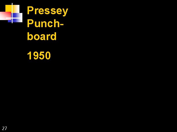 Pressey Punchboard 1950 27 