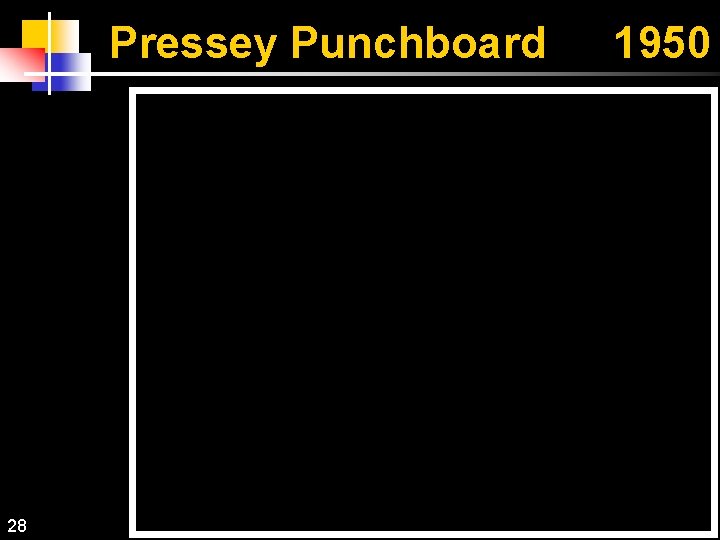 Pressey Punchboard 28 1950 