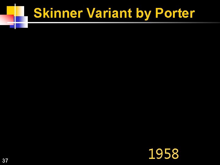 Skinner Variant by Porter 37 1958 