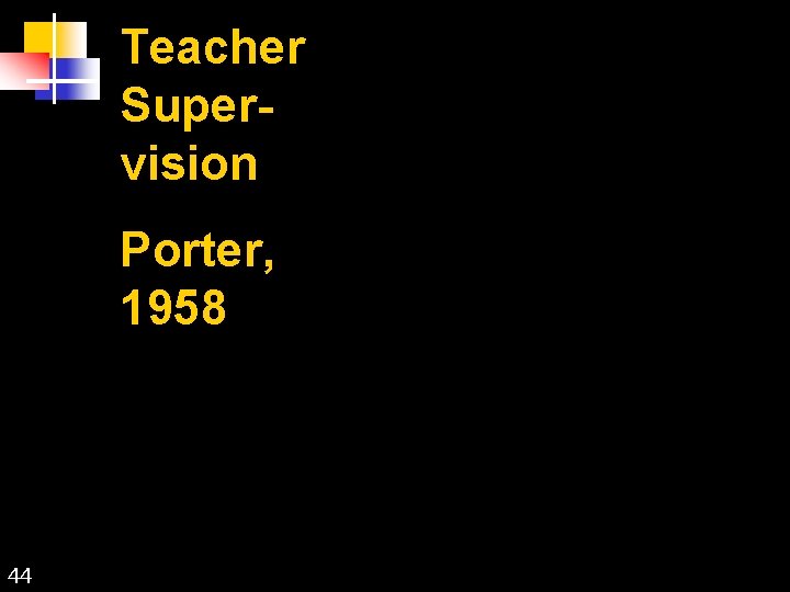 Teacher Supervision Porter, 1958 44 
