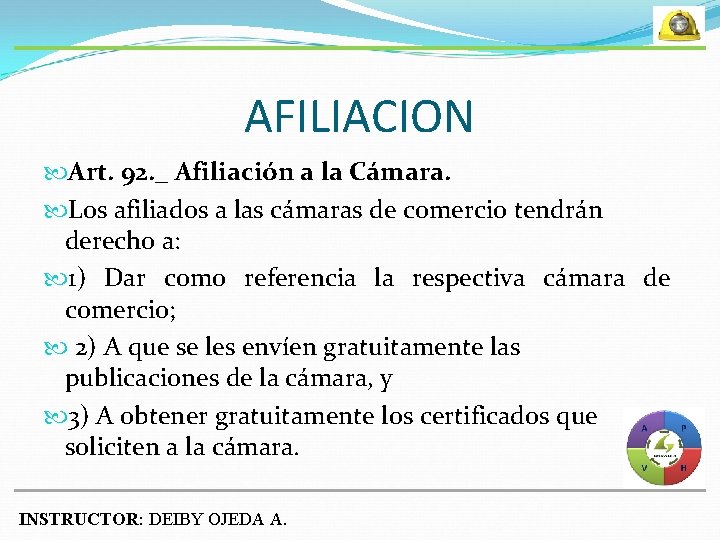 AFILIACION Art. 92. _ Afiliación a la Cámara. Los afiliados a las cámaras de