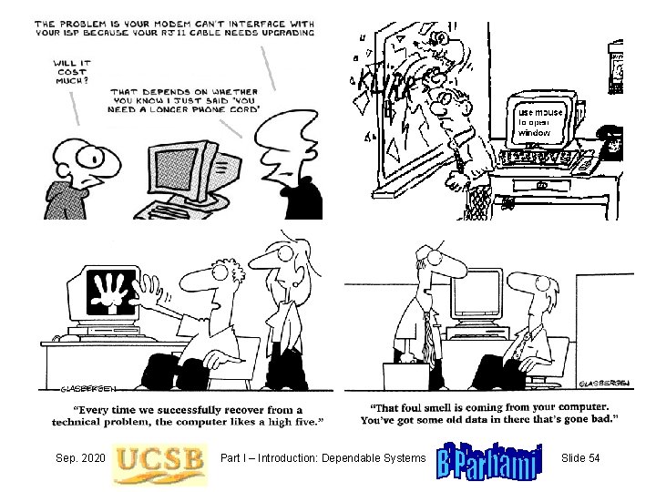 Sep. 2020 Part I – Introduction: Dependable Systems Slide 54 