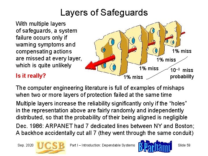 Layers of Safeguards With multiple layers of safeguards, a system failure occurs only if