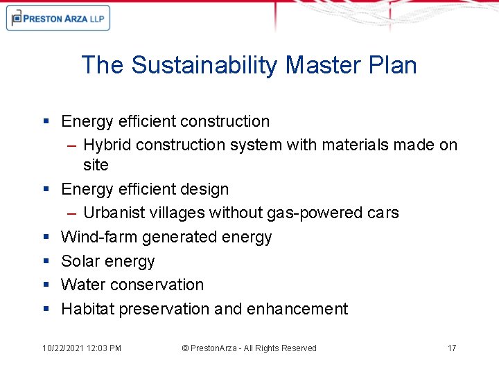 The Sustainability Master Plan § Energy efficient construction – Hybrid construction system with materials