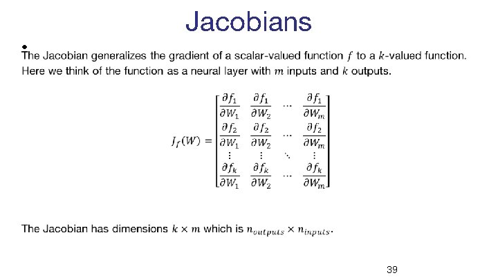 Jacobians • 39 
