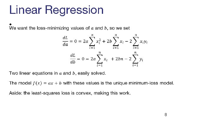 Linear Regression • 8 