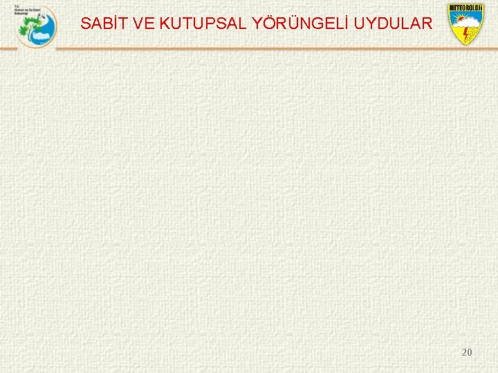 SABİT VE KUTUPSAL YÖRÜNGELİ UYDULAR 20 