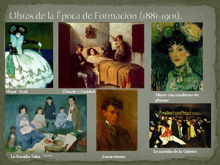 Obras de la Época de Formación (1881 -1901). Mujer Azul La Familia Soler *****