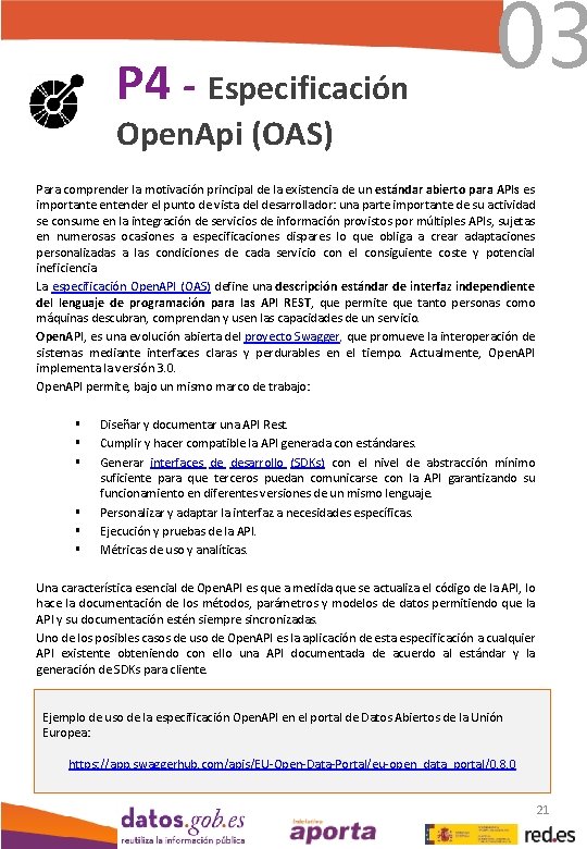 P 4 - Especificación 03 Open. Api (OAS) Para comprender la motivación principal de