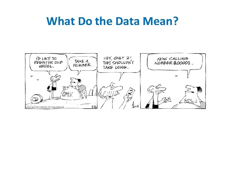 What Do the Data Mean? 0. What Do the Data Mean? 0.