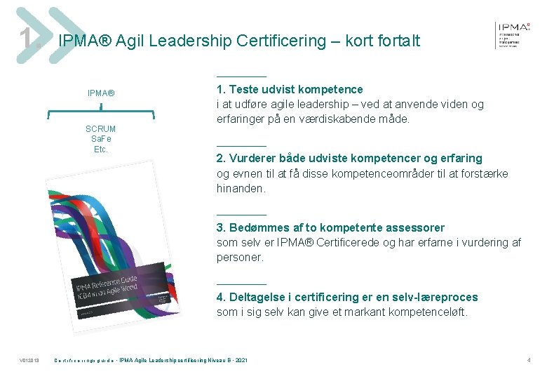 1. IPMA® Agil Leadership Certificering – kort fortalt ______ IPMA® SCRUM Sa. Fe Etc.