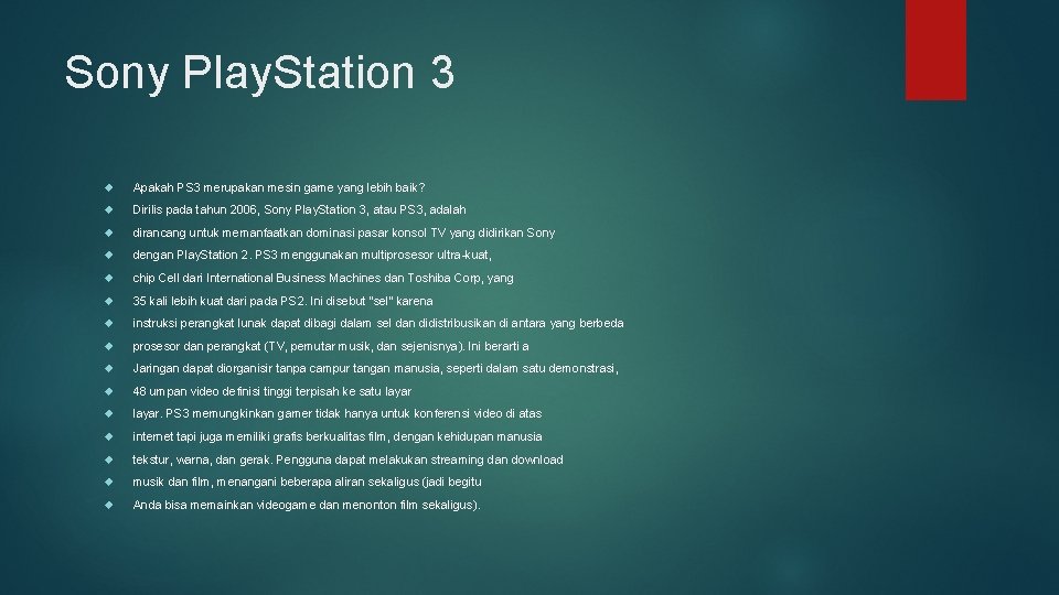 Sony Play. Station 3 Apakah PS 3 merupakan mesin game yang lebih baik? Dirilis