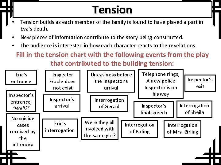 Tension • • • Tension builds as each member of the family is found