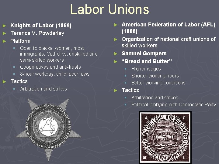 Labor Unions Knights of Labor (1869) ► Terence V. Powderley ► Platform ► §