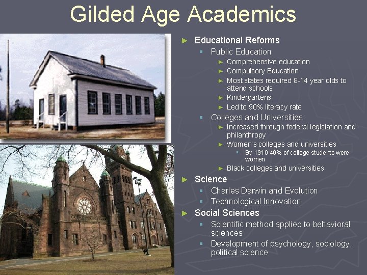 Gilded Age Academics ► Educational Reforms § Public Education ► Comprehensive education ► Compulsory