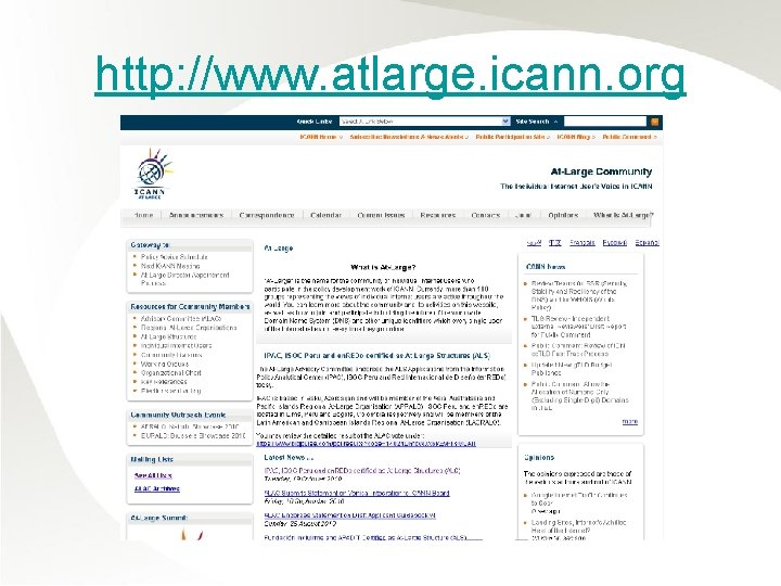 http: //www. atlarge. icann. org 